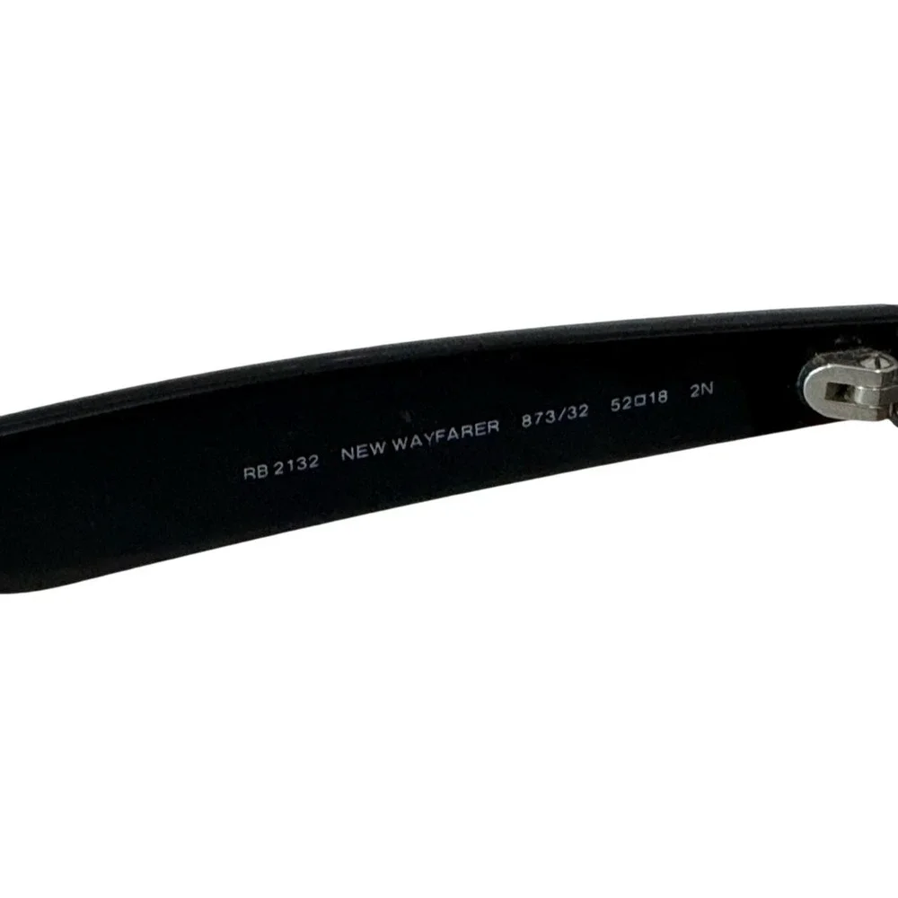 Ray-Ban New Wayfarer RB 2132 Black Purple Gradient Sunglasses Made in Italy